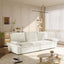 LLappuil 95" Pull Out Sofa Bed Queen Size, Oversized Corduroy Loveseat Sofa Couch Convertible Sofa Bed for Living Room Beige