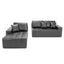 LLappuil 108" Sectional Sofa, Modular Sectional Couch with Right Chaise, Deep Seat Faux Leather Cloud Sofa for Living Room