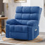 LLappuil Recliner Chair, 360° Swivel Recliner Chair, Nursery Glider Rocker Recliner Chair, Single Reading Chair with Side Pockets for Living Room, Bedroom Blue