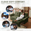 LLappuil Pull Out Sofa Bed Queen Size, Loveseat Sofa Convertible Sofa Bed, Chneille Sofa Couch for Living Room Green