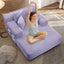 LLappuil Chaise Lounge Chair Indoor, Corduroy Boneless Sofa Bed, Deep Seat Sleeper Couch Reading Chairs, Cloud Sofas Couches for Living Room, No Assembly Required Purple