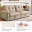 LLappuil 77" Pull Out Sofa Bed Queen Size, Loveseat Sofa Convertible Sleeper Sofa Bed, Flannelette Fabric Sofa Couch for Living Room Brown