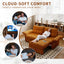 LLappuil Pull Out Sofa Bed Queen Size, Loveseat Sofa Convertible Sleeper Sofa Bed, Velvet Sofa Couch with Adjustbale Armrest, USB Charging Port for Living Room Orange