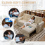 LLappuil 73" Pull Out Sofa Bed Queen Size, Loveseat Sofa Convertible Sleeper Sofa Bed, Corduroy Sofa Couch for Living Room Beige