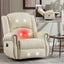 LLappuil Recliner Chair, 360° Swivel Massage Recliner Chair with Heat, Nursery Glider Rocker Manual Recliner Chair with Side Pockets for Living Room, Bedroom Beige