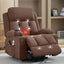 LLappuil Power Lift Recliner Chair, Massage Recliner Chair with Heat, Reading Chair with Side Pocket, USB Charge Port, Remote Control for Living Room, Bedroom Brown