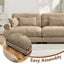LLappuil 94" Loveseat Sofa, Modular Sectional Sofa with Movable Ottoman, Oversized Velvet Cloud Couch for Living Room