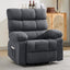 LLappuil Recliner Chair, 360° Swivel Recliner Chair, Nursery Glider Rocker Recliner Chair, Single Reading Chair with Side Pockets for Living Room, Bedroom Gray