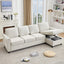 LLappuil 107" Sectional Sofa, Modular Sectional Couch with Pull Out Sofa Bed, 4 Seat Sofa Convertible Sofa Bed with Wireless Charging, USB Charging Ports, Memory Foam Mattress for Living Room