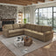 LLappuil Sectional Sofa Couch, Oversized Chenille Sofa with Pull Out Sofa Bed for Living Room Camel