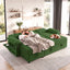 LLappuil 86" Sectional Sofa, Sectional Couch with Pull Out Sofa Bed, Corduroy Sofa Couch Convertible Sofa Bed with Storage Chaise, Small Desktop, Charging Port for Living Room