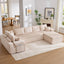 LLappuil 144" Sectional Sofa, Oversized Modular Sectional Couch with Chaise, Magazine Pockets, Removable Armrests, Cloud Boneless Corduroy Sofa Convertible Sofa Bed for Living Room