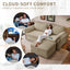 LLappuil Pull Out Sofa Bed Queen Size, 85" Loveseat Sofa with Movable Ottoman, USB Charging Port, Corduroy Sofa Couch Convertible Sofa Bed for Living Room Camel