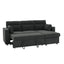 LLappuil 83" Sectional Sofa, Compact Sectional Couch with Reversible Storage Chaise, Breathable Foil Fabric Sofa Couch Convertible Sofa Bed with Cup Holder for Lving Room