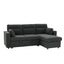 LLappuil 83" Sectional Sofa, Compact Sectional Couch with Reversible Storage Chaise, Breathable Foil Fabric Sofa Couch Convertible Sofa Bed with Cup Holder for Lving Room