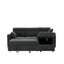 LLappuil 83" Sectional Sofa, Compact Sectional Couch with Reversible Storage Chaise, Breathable Foil Fabric Sofa Couch Convertible Sofa Bed with Cup Holder for Lving Room