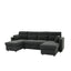 LLappuil 83" Sectional Sofa, Compact Sectional Couch with Reversible Storage Chaise, Breathable Foil Fabric Sofa Couch Convertible Sofa Bed with Cup Holder for Lving Room