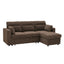 LLappuil 83" Sectional Sofa, Compact Sectional Couch with Reversible Storage Chaise, Breathable Foil Fabric Sofa Couch Convertible Sofa Bed with Cup Holder for Lving Room