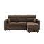 LLappuil 83" Sectional Sofa, Compact Sectional Couch with Reversible Storage Chaise, Breathable Foil Fabric Sofa Couch Convertible Sofa Bed with Cup Holder for Lving Room