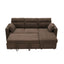 LLappuil 83" Sectional Sofa, Compact Sectional Couch with Reversible Storage Chaise, Breathable Foil Fabric Sofa Couch Convertible Sofa Bed with Cup Holder for Lving Room