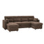 LLappuil 83" Sectional Sofa, Compact Sectional Couch with Reversible Storage Chaise, Breathable Foil Fabric Sofa Couch Convertible Sofa Bed with Cup Holder for Lving Room