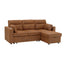 LLappuil 83" Sectional Sofa, Compact Sectional Couch with Reversible Storage Chaise, Breathable Foil Fabric Sofa Couch Convertible Sofa Bed with Cup Holder for Lving Room