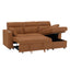 LLappuil 83" Sectional Sofa, Compact Sectional Couch with Reversible Storage Chaise, Breathable Foil Fabric Sofa Couch Convertible Sofa Bed with Cup Holder for Lving Room