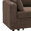 LLappuil 83" Sectional Sofa, Compact Sectional Couch with Reversible Storage Chaise, Breathable Foil Fabric Sofa Couch Convertible Sofa Bed with Cup Holder for Lving Room