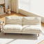 LLappuil 69" Futon Convertible Sofa Bed, Corduroy Loveseat Sofa Couch for Small Space Beige