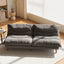 NYBOPAVIS 69" Futon Convertible Sofa Bed, Corduroy Loveseat Sofa Couch for Small Space Gray