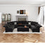 LLappuil Modular Sectional Sofa, 10 Seat Modular Sectional Sofa with Storage, 2 Corner Large Seat, Adjustable Armrest, 25.6" Deep Seat Chenille Corner Sofa Couch Black