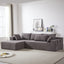 LLappuil Modular Sectional Sofa, 108" L-Shaped Sectional Sofa with Left Chaise, 30" Deep Seat Chenille Cloud Sofa Couch for Living Room Gray
