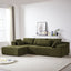 LLappuil Modular Sectional Sofa, 108" L-Shaped Sectional Sofa with Left Chaise, 30" Deep Seat Chenille Cloud Sofa Couch for Living Room Green