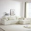 LLappuil Modular Sectional Sofa, 108" L-Shaped Sectional Sofa with Right Chaise, 30" Deep Seat Chenille Cloud Sofa Couch for Living Room Beige
