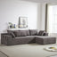 LLappuil Modular Sectional Sofa, 108" L-Shaped Sectional Sofa with Right Chaise, 30" Deep Seat Chenille Cloud Sofa Couch for Living Room Gray