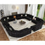 LLappuil Modular Sectional Sofa, 20 Seat Oversized Modular Sectional Sofa with Storage, 4 Corner Large Seat, Adjustable Armrest, 25.6" Deep Seat Chenille Corner Sofa Couch Black
