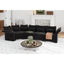 LLappuil Modular Sectional Sofa, 4 Seat Modular Sectional Sofa with Storage, 1 Corner Large Seat, Adjustable Armrest, 25.6" Deep Seat Chenille Corner Sofa Couch Black