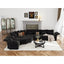 LLappuil Modular Sectional Sofa, 8 Seat Modular Sectional Sofa with Storage, 2 Corner Large Seat, Adjustable Armrest, 25.6" Deep Seat Chenille Corner Sofa Couch Black