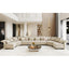 LLappuil Modular Sectional Sofa, 8 Seat Semicircular Modular Sectional Sofa with Storage, 2 Corner Large Seat, Adjustable Armrest, 25.6" Deep Seat Chenille Corner Sofa Couch Khaki
