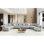 LLappuil Modular Sectional Sofa, 8 Seat Semicircular Modular Sectional Sofa with Storage, 2 Corner Large Seat, Adjustable Armrest, 25.6" Deep Seat Chenille Corner Sofa Couch Gray