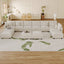 LLappuil Modular Sectional Sofa, Modular Sectional Sofa with Storage, 12 Seat Corduroy Oversized Sofa with 7 Back Cushion 7 Throw Pillow Beige