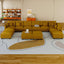 LLappuil Modular Sectional Sofa, Modular Sectional Couch with Storage, 12 Seat Corduroy Oversized Sofa with 7 Back Cushion 7 Throw Pillow Yellow