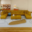 LLappuil Modular Sectional Sofa, Modular Sectional Couch with Storage, 12 Seat Corduroy Oversized Sofa with 8 Back Cushion 8 Throw Pillow Yellow
