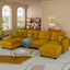 LLappuil Modular Sectional Sofa, Modular Sectional Couch with Storage, 6 Seat Corduroy Oversized Sofa with 4 Back Cushion 4 Throw Pillow Yellow