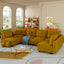 LLappuil Modular Sectional Sofa, Modular Sectional Couch with Storage, 6 Seat Corduroy Oversized Sofa with 6 Back Cushion 6 Throw Pillow Yellow