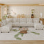 LLappuil Modular Sectional Sofa, Modular Sectional Couch with Storage, 8 Seat Corduroy Oversized Sofa with 6 Back Cushion 6 Throw Pillow Beige