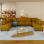 LLappuil Modular Sectional Sofa, Modular Sectional Sofa with Storage, 9 Seat Corduroy Oversized Sofa with 7 Back Cushion 7 Throw Pillow Yellow