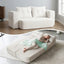 LLappuil Full Size Futon Convertible Sleeper Sofa Bed, 79" Corduroy Boneless Loveseat Floor Sofa Couch for Living Room