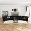 NYBOPAVIS Modular Sectional Sofa, Oversized 6 Seat Modular Sectional Sofa with Storage, 25.6" Deep Seat Chenille Sofa Couch for Living Room Black