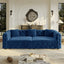 LLappuil 89" Velvet Chesterfield Sofa, Oversized Pull Out Sofa Bed King Size, Loveseat Sofa Couch Convertible Sofa Bed for Living Room Blue